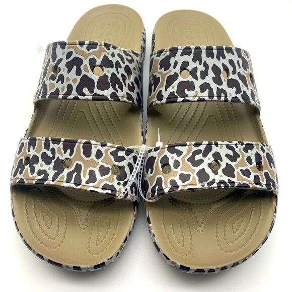 Crocs Classic Unisex-Adult Animal Print Sandals Size 14/320mm Like New - Picture 1 of 9